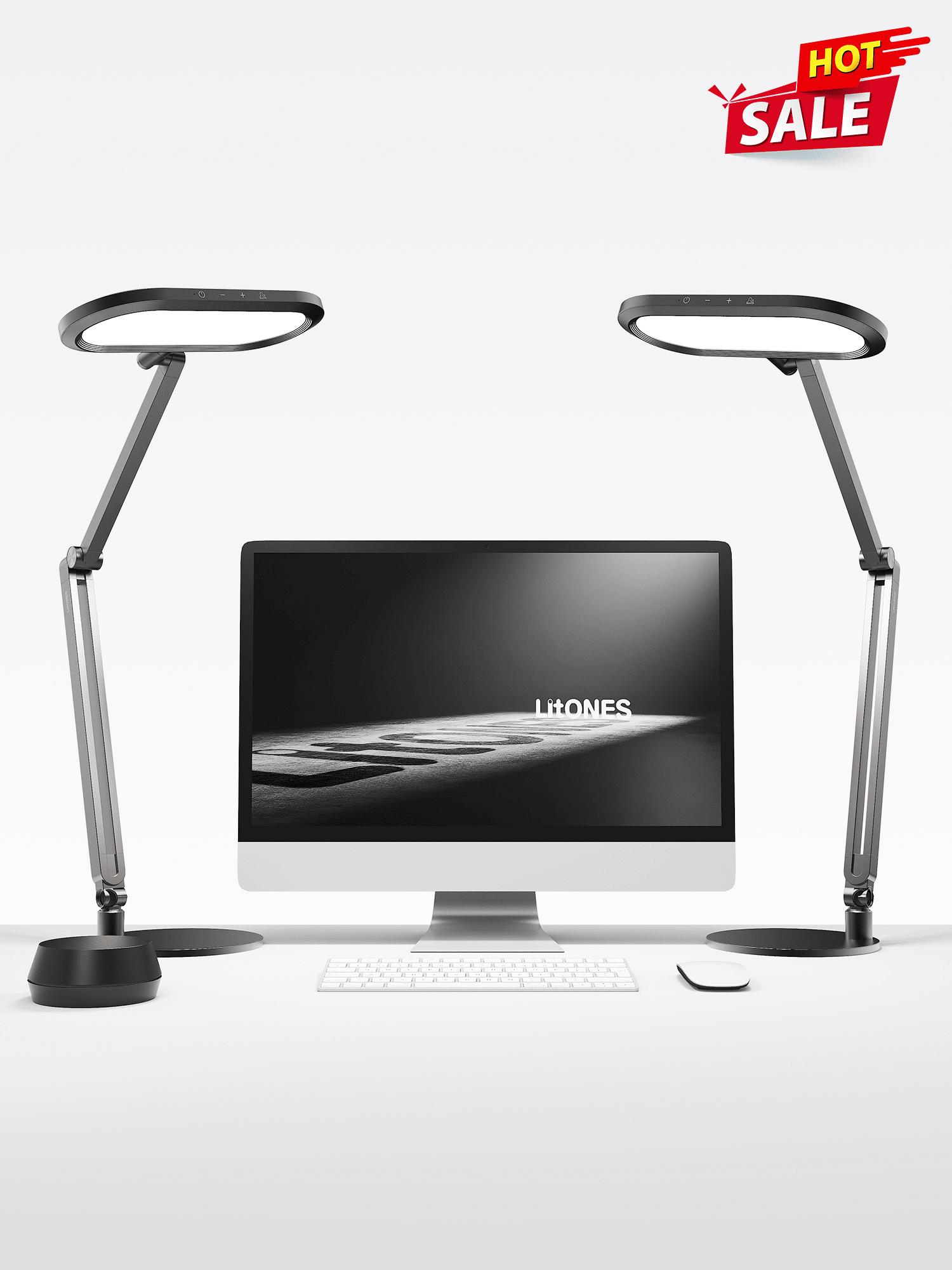 Double Sided Home Office Lighting Stand EaseGlow H02 – 2 Pack Dual Lamp Bundle