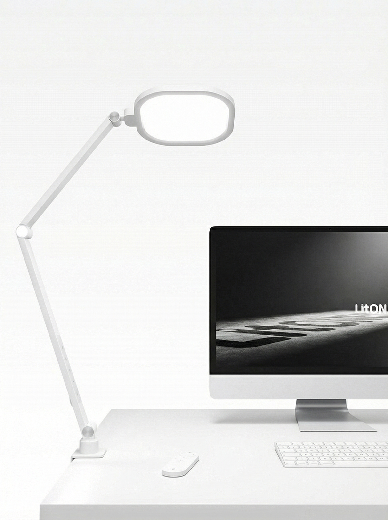 Edge-Lit Home Office Lighting with Clamp - ComforGlow F618