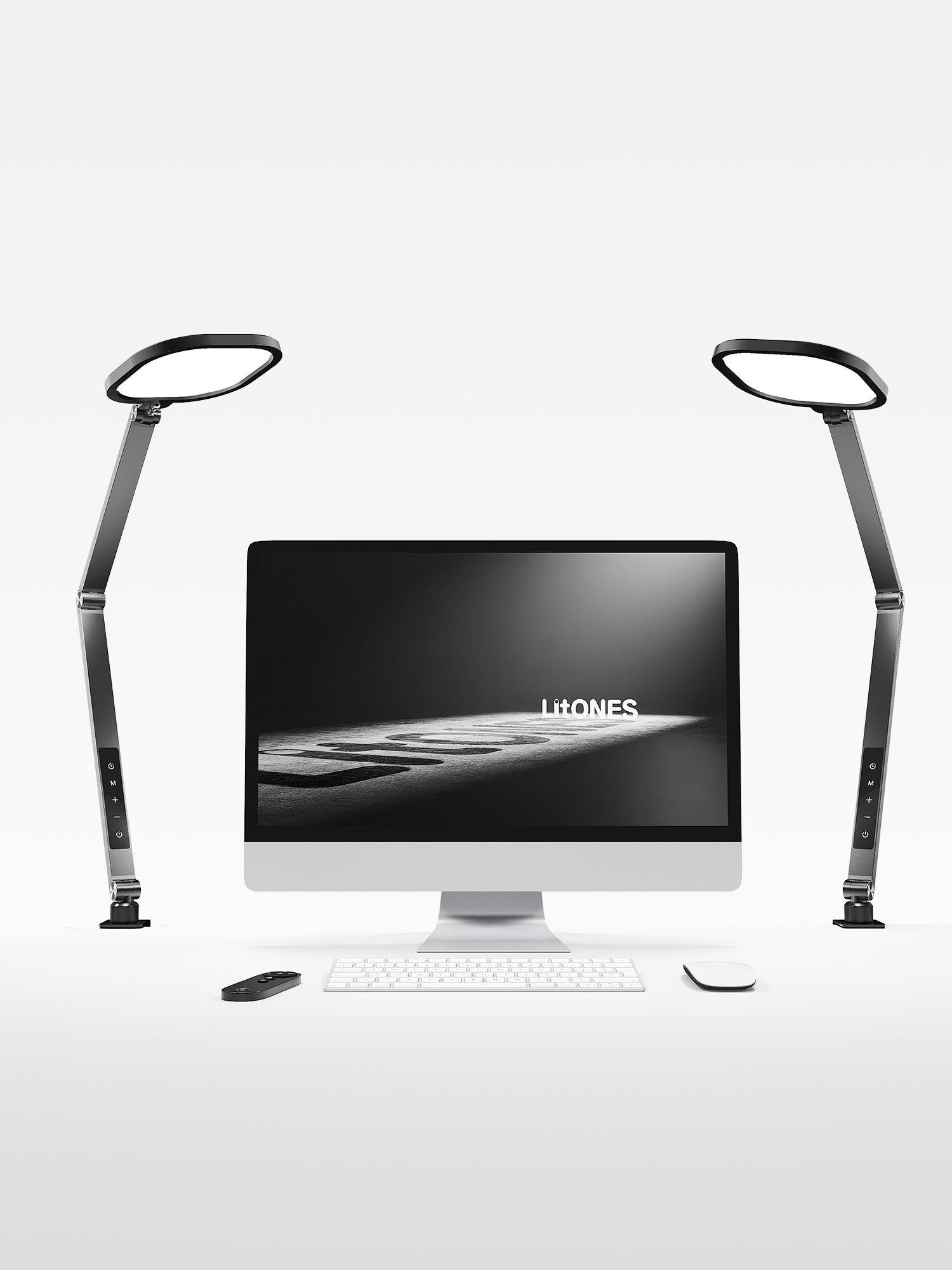 Edge Lit Home Office Lighting Clamp ComforGlow F618 2 Pack Dual Lamp Bundle
