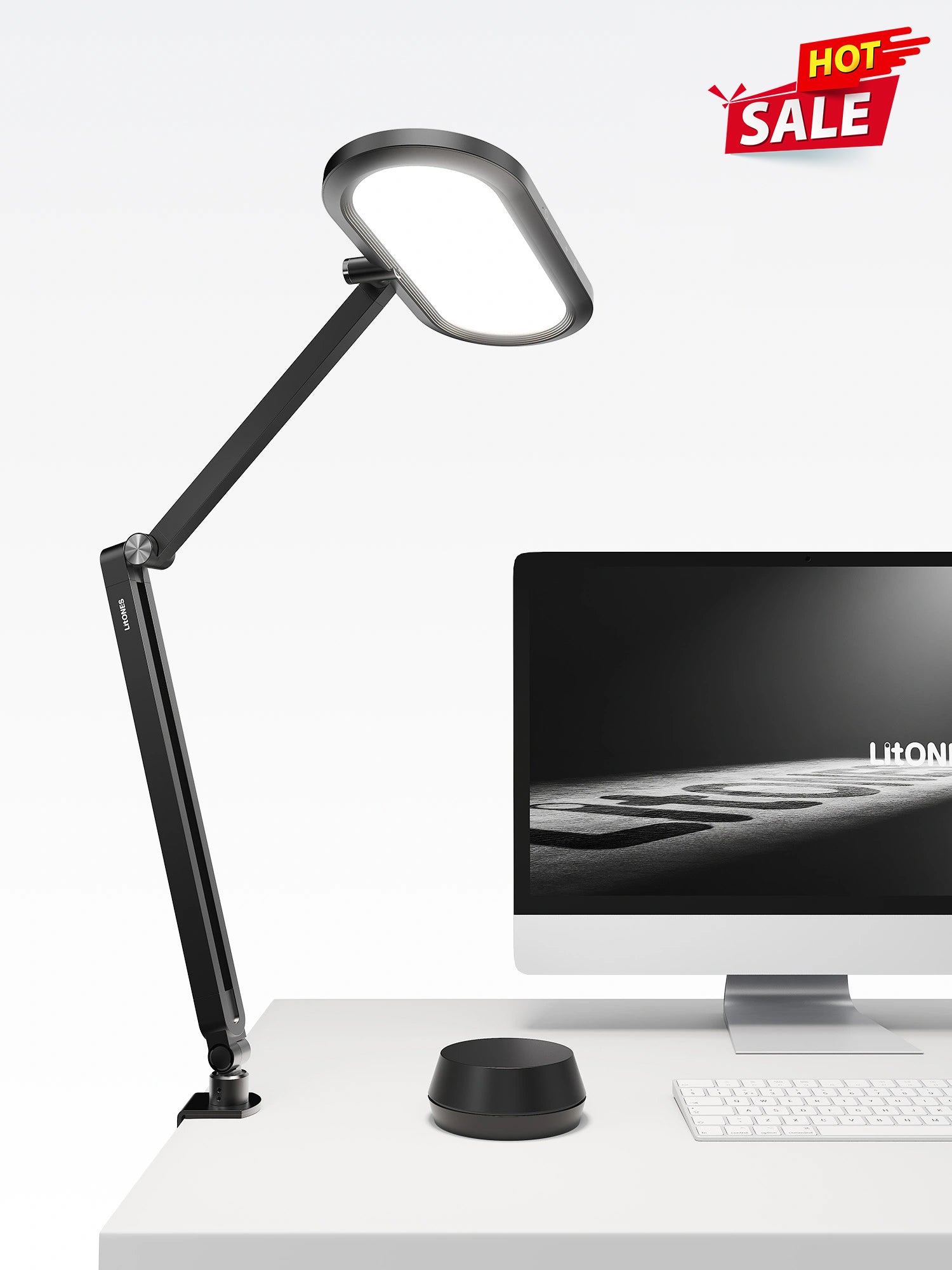 Double-Sided Home Office Lighting with Clamp - EaseGlow H01